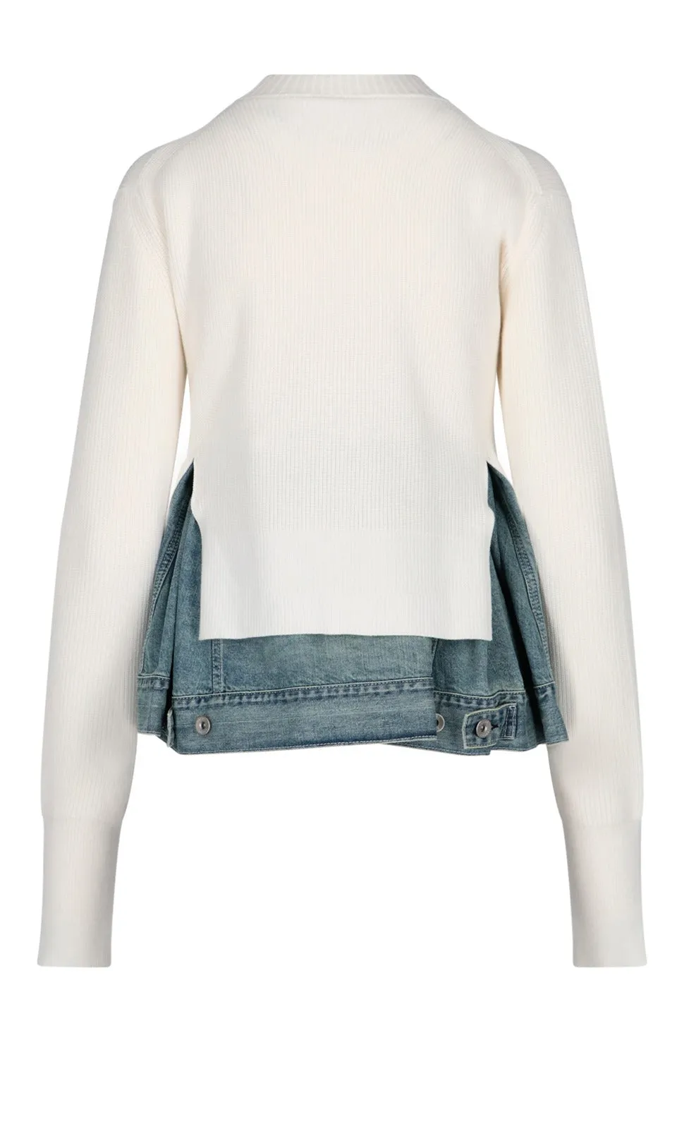Sacai Layered Zip-Up Long-Sleeved Jacket