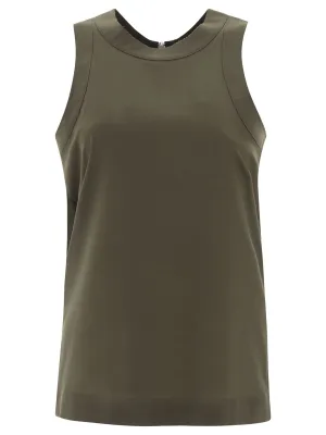 Sacai Zipped Crewneck Tank Top