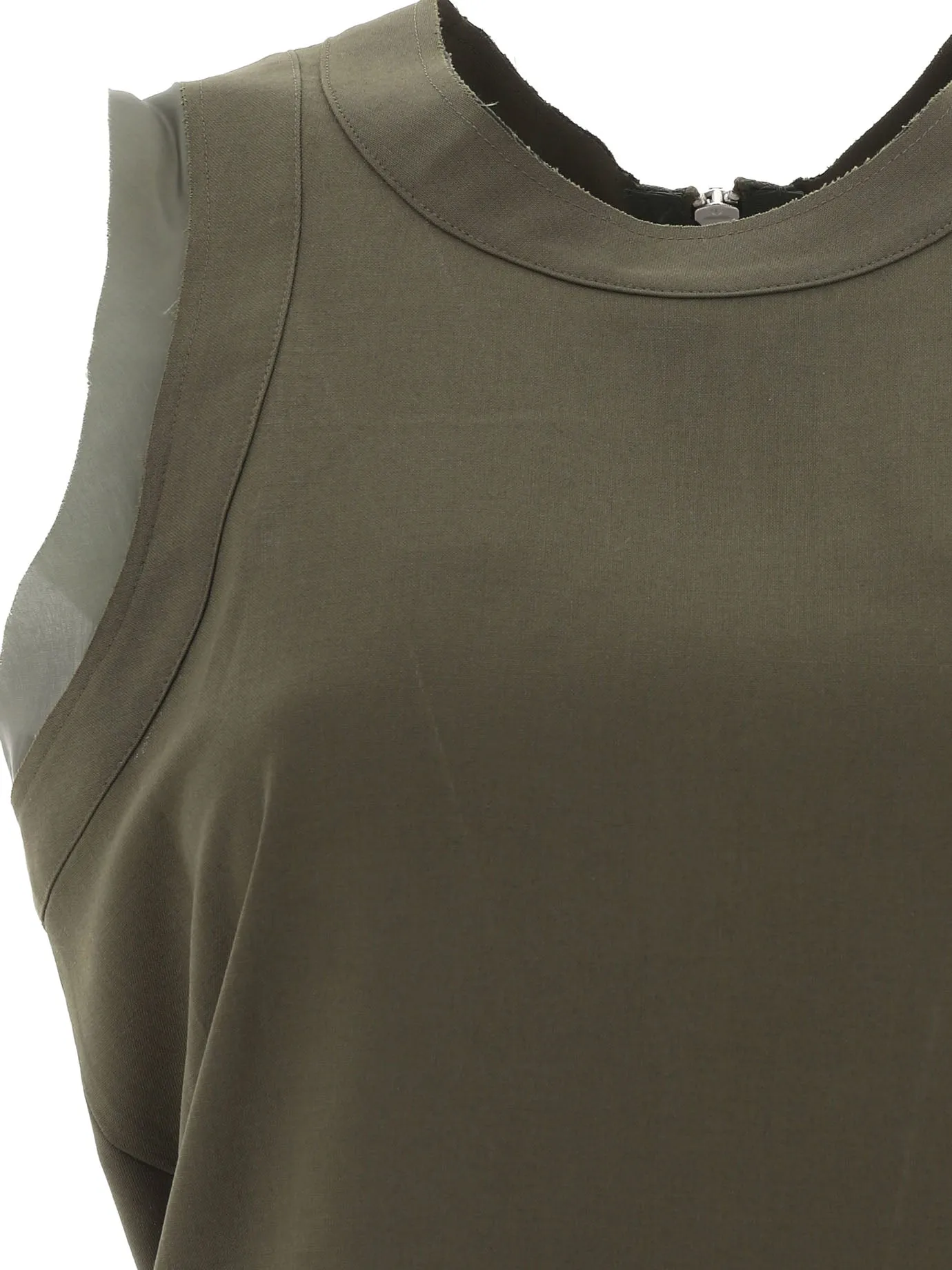 Sacai Zipped Crewneck Tank Top