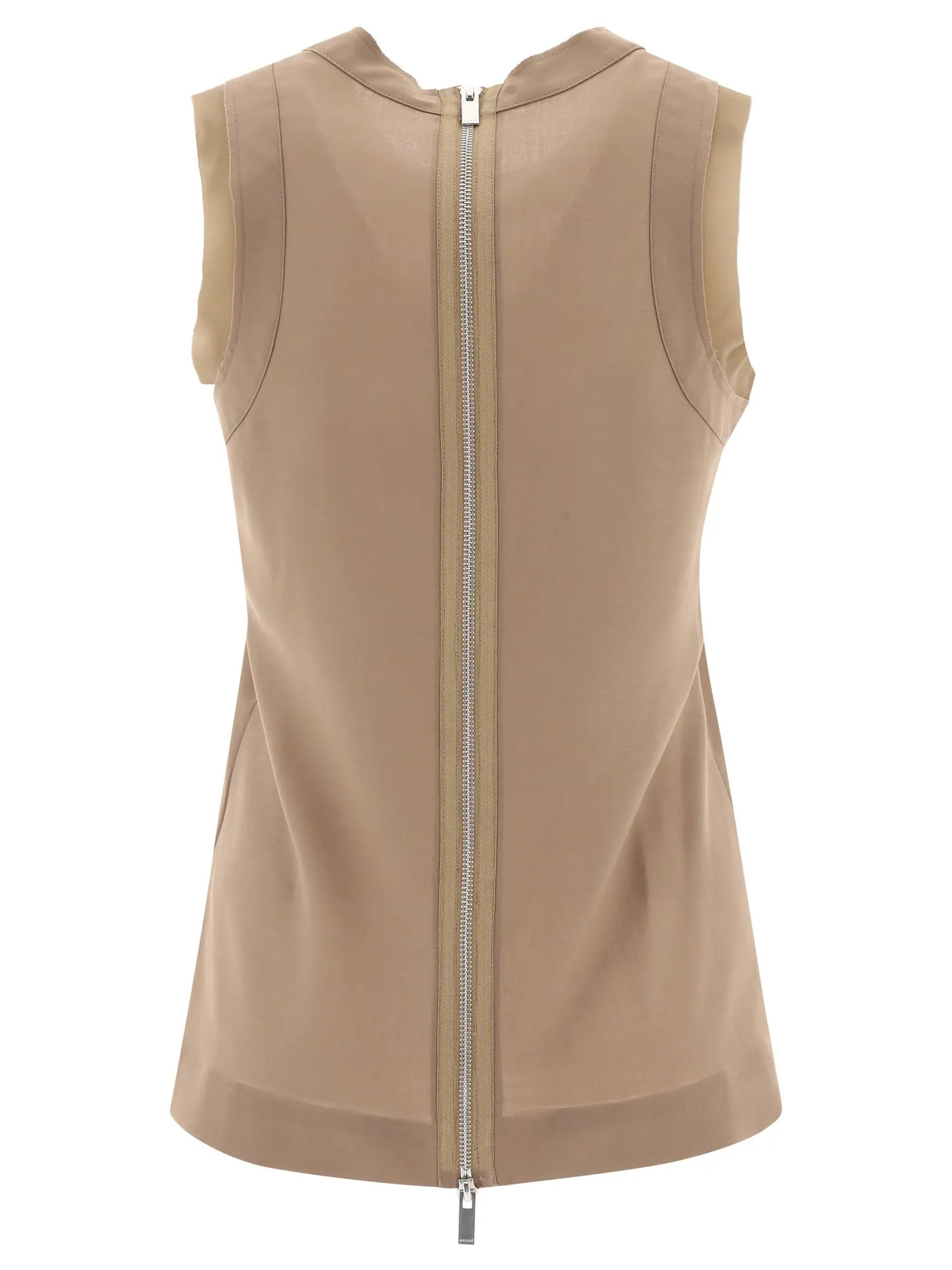Sacai Zipped Crewneck Tank Top