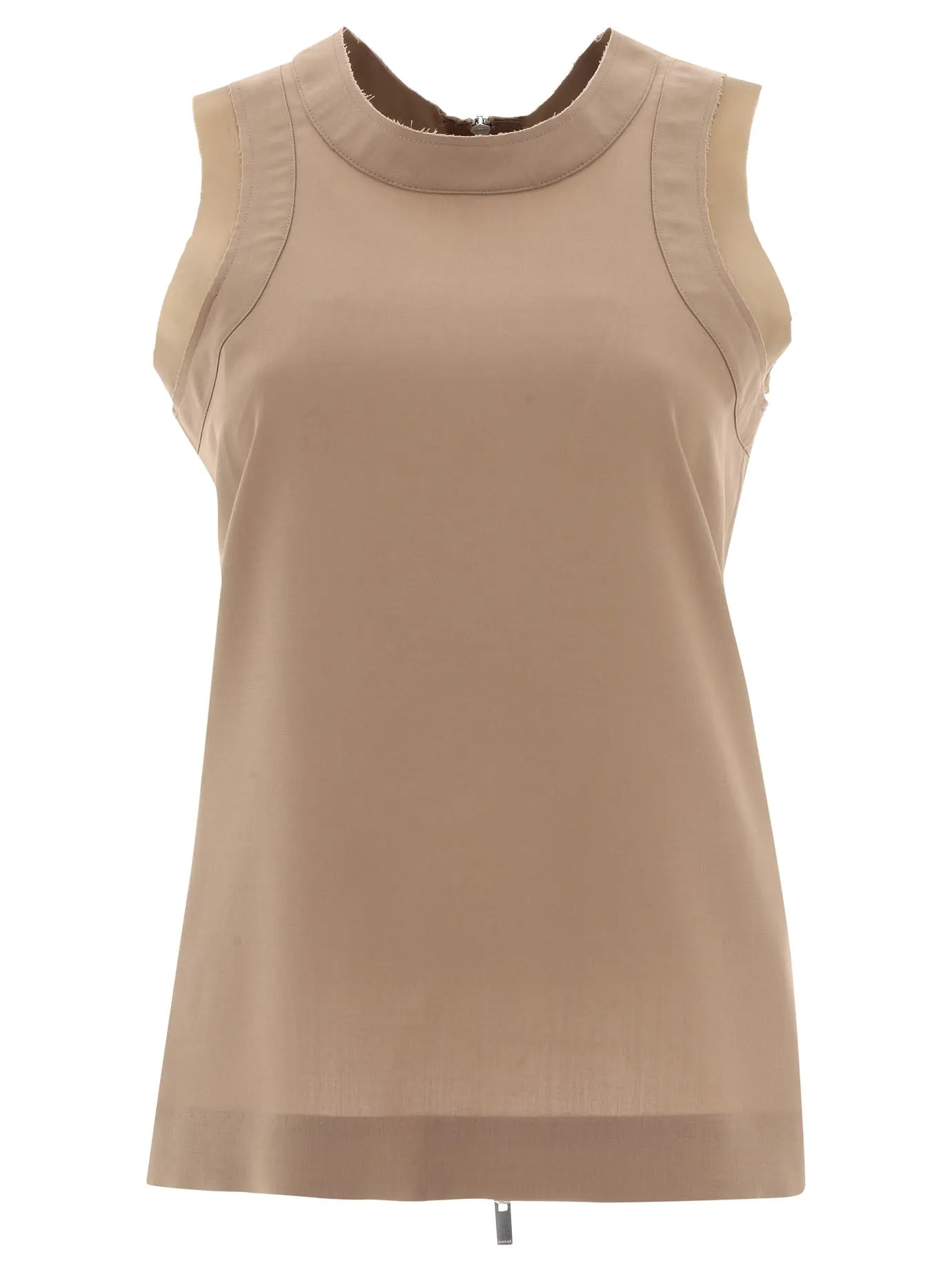 Sacai Zipped Crewneck Tank Top