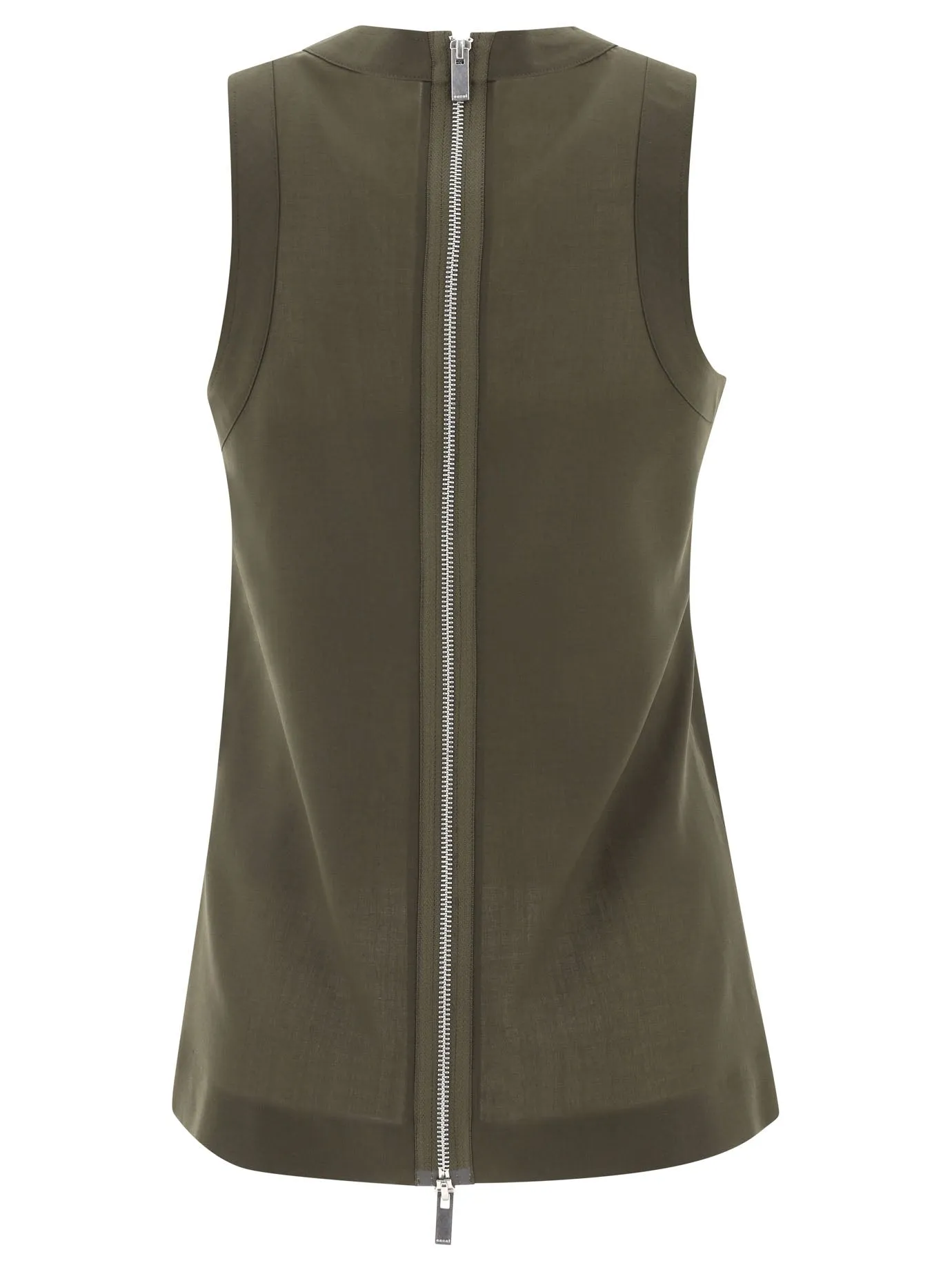 Sacai Zipped Crewneck Tank Top