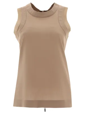 Sacai Zipped Crewneck Tank Top