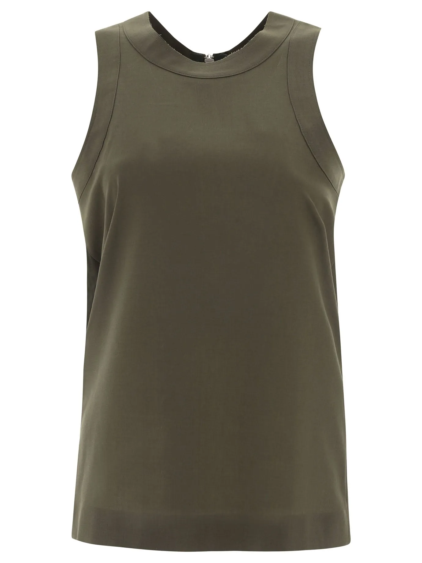 Sacai Zipped Crewneck Tank Top
