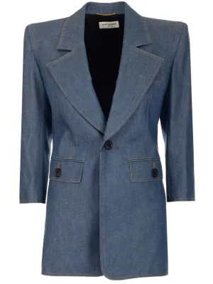 Saint Laurent Classic Lapel Single-Breasted Blazer Dress