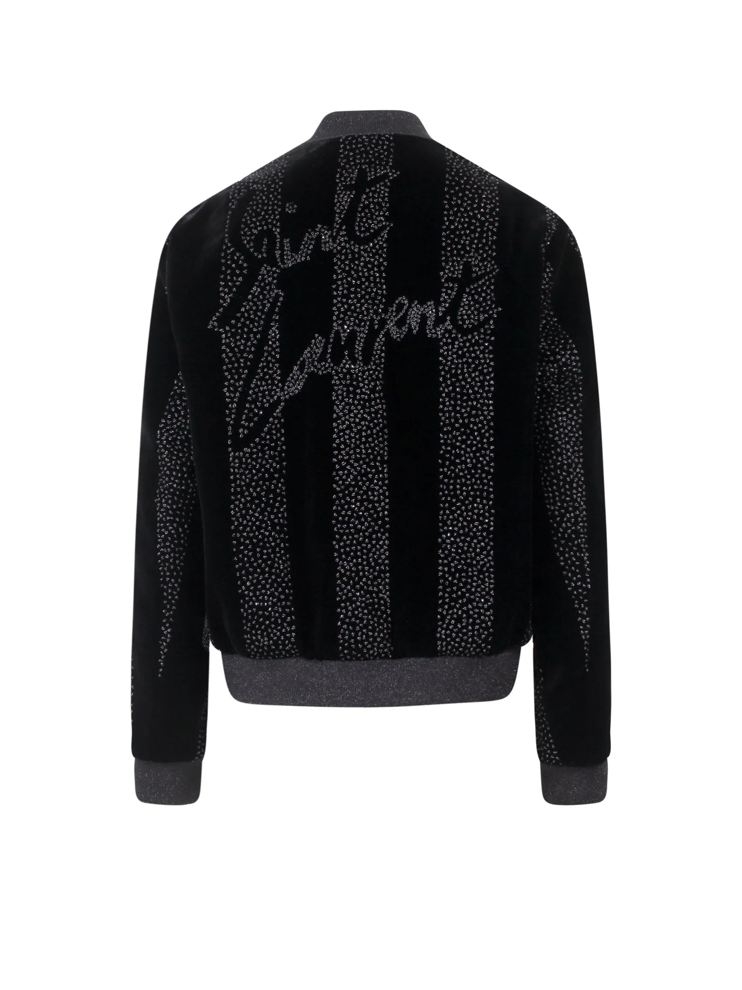 Saint Laurent Embroidered Velvet Teddy Jacket