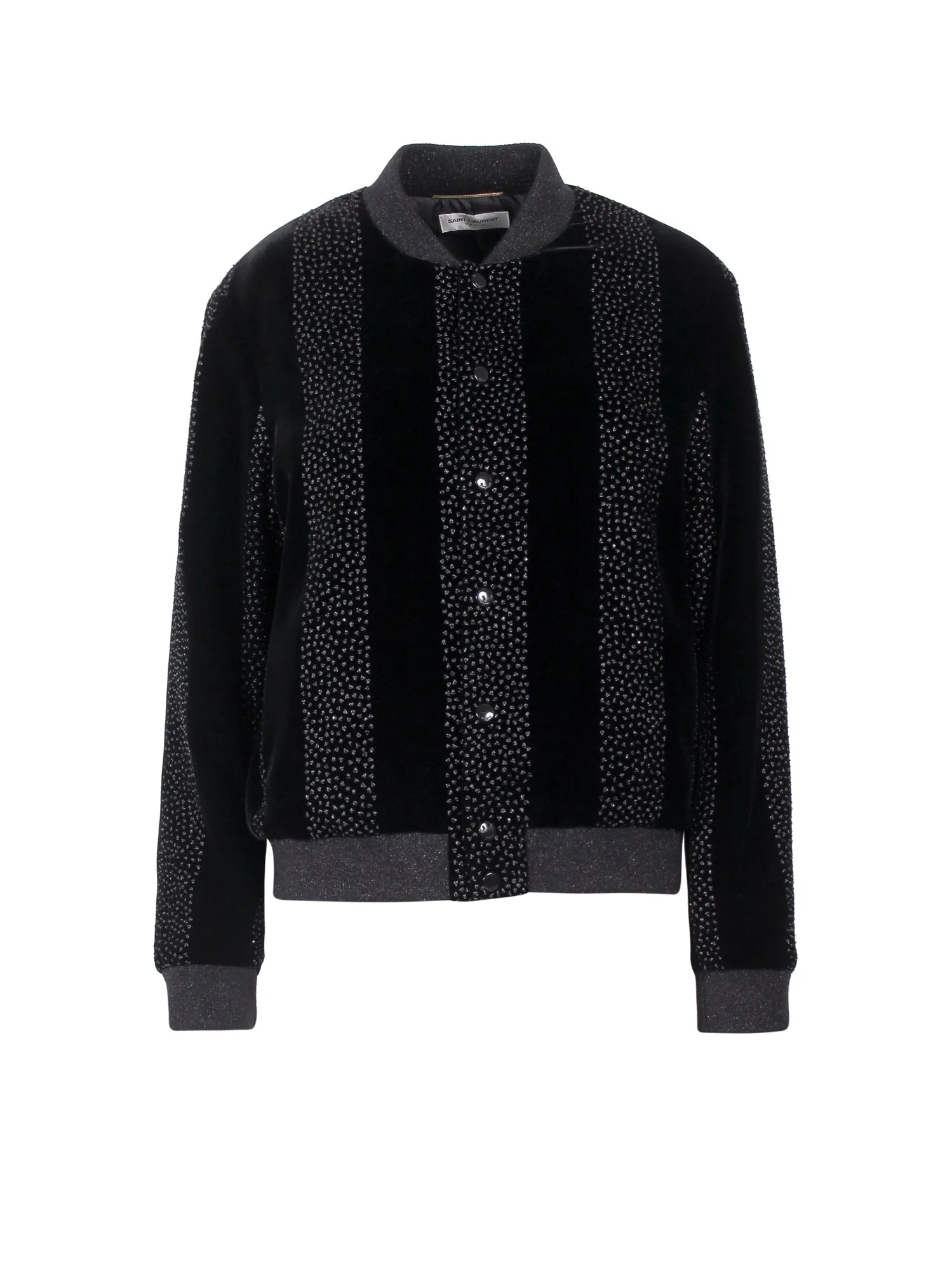 Saint Laurent Embroidered Velvet Teddy Jacket