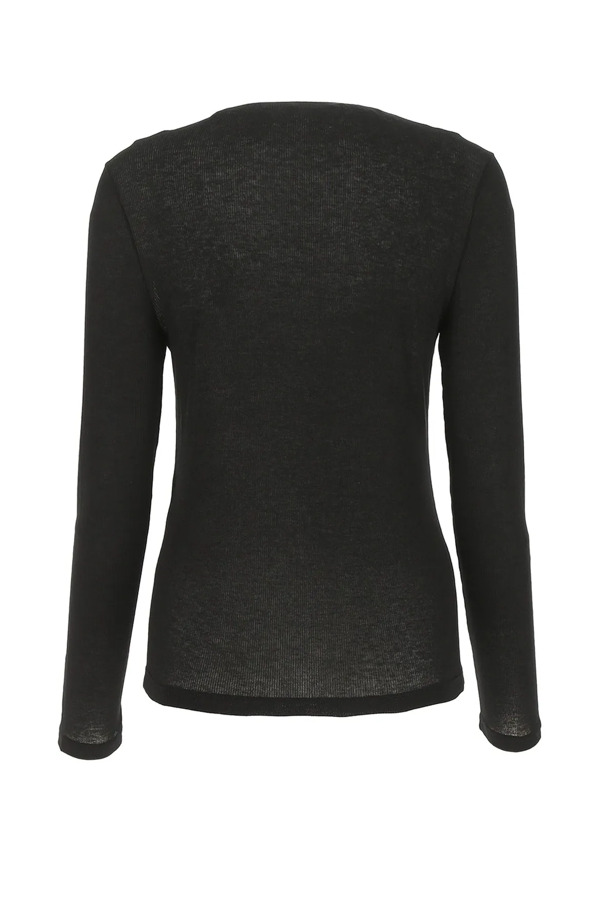 Saint Laurent Semi-Sheer Long-Sleeved Top