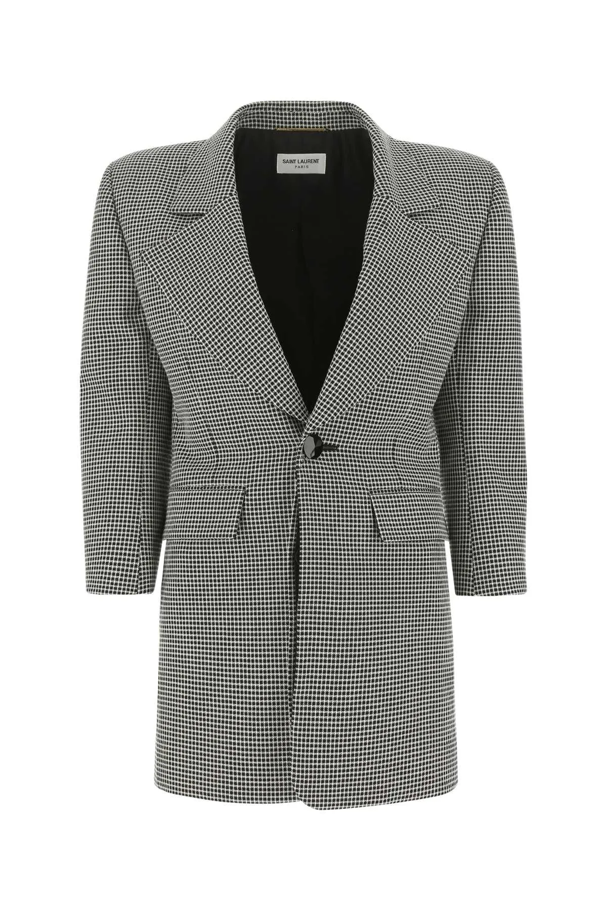 Saint Laurent Single-Breasted Long-Sleeved Tailored Dress
