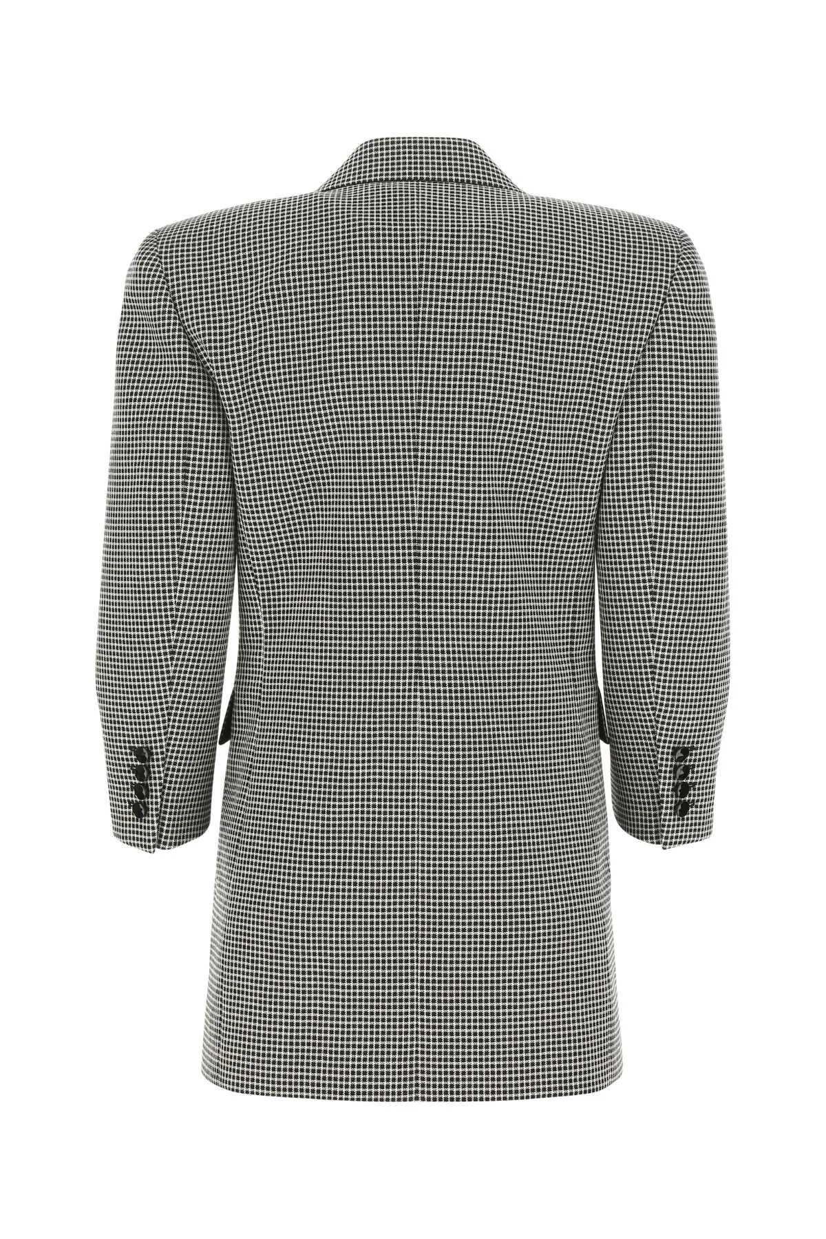Saint Laurent Single-Breasted Long-Sleeved Tailored Dress