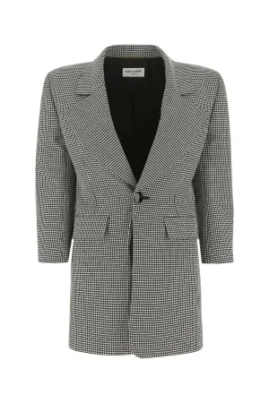 Saint Laurent Single-Breasted Long-Sleeved Tailored Dress