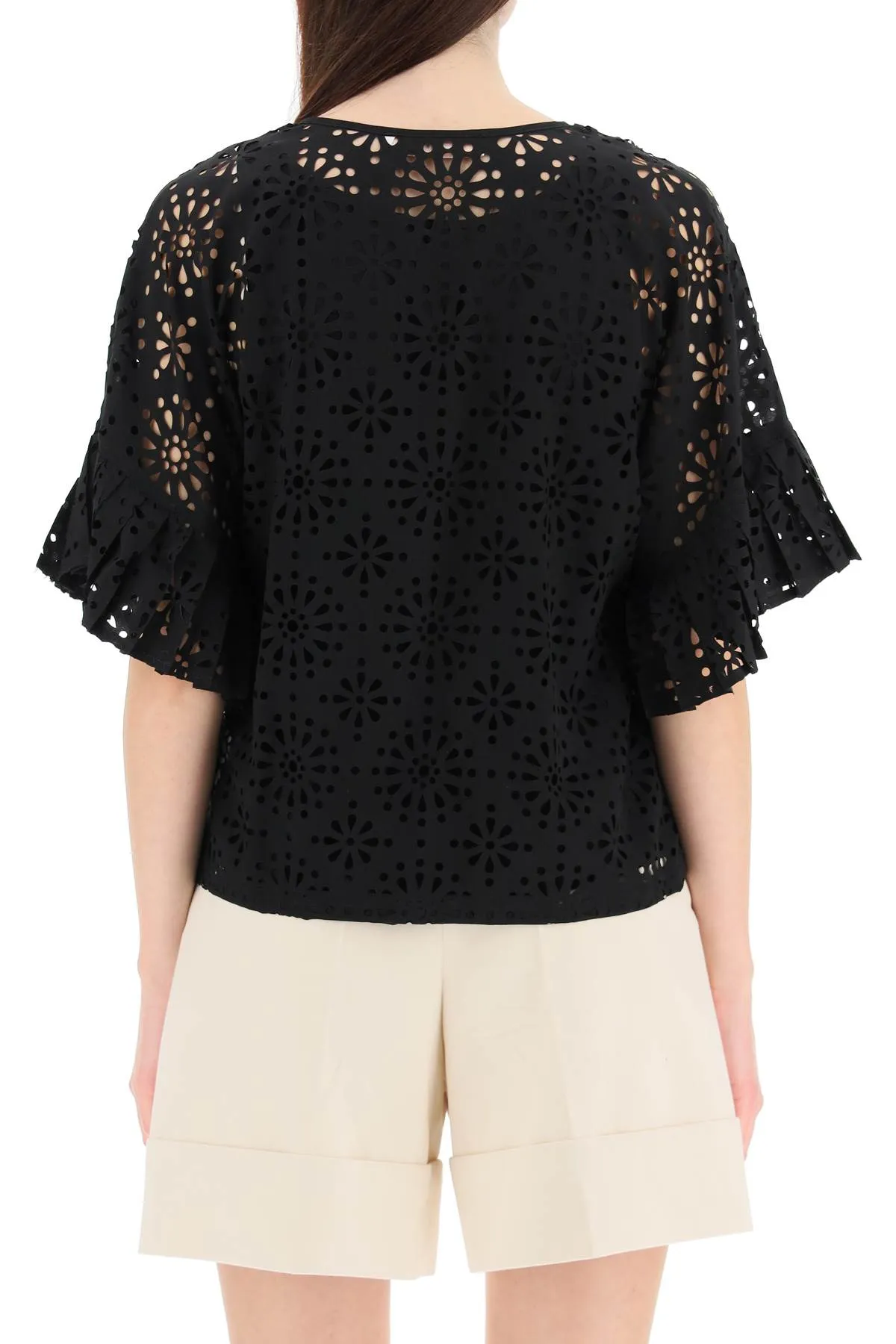 See By Chlo Allover Floral Pattern Crewneck Top