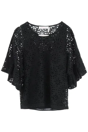 See By Chlo Allover Floral Pattern Crewneck Top
