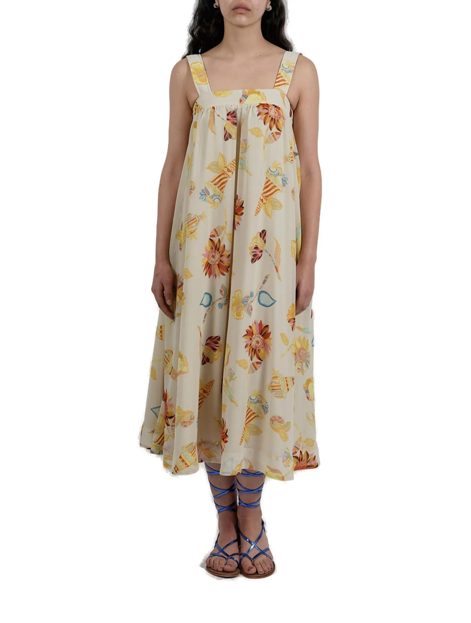 See By Chlo Allover Floral Printed Sleeveless Dress
