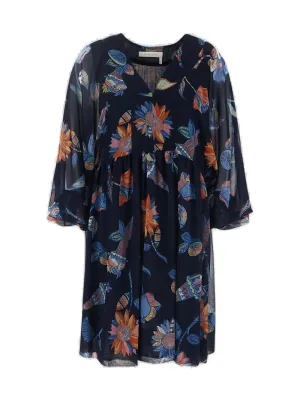 See By Chlo Allover Floral Printed V-Neck Dress