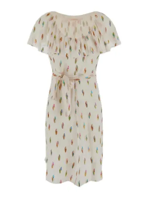 See By Chlo Glitter Detailed Tied Waist Dress