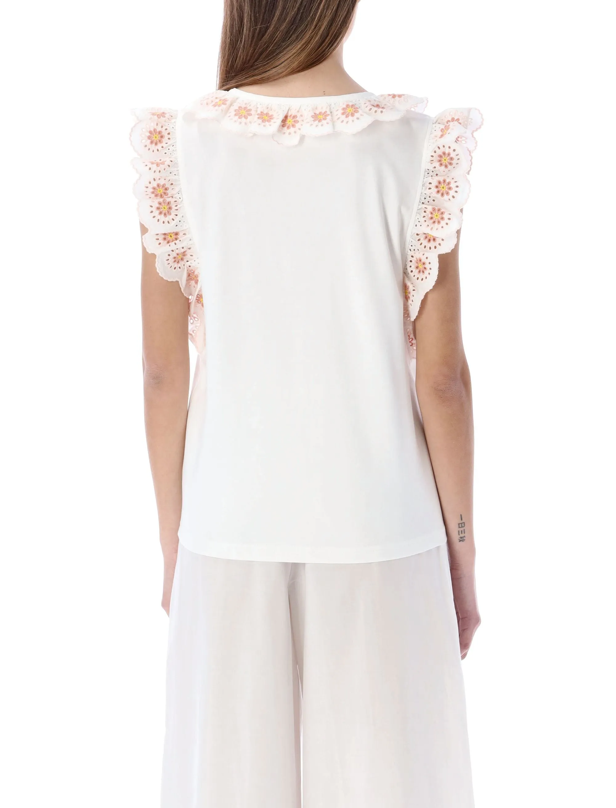 See By Chlo Ruffled Trim Sleeveless Top