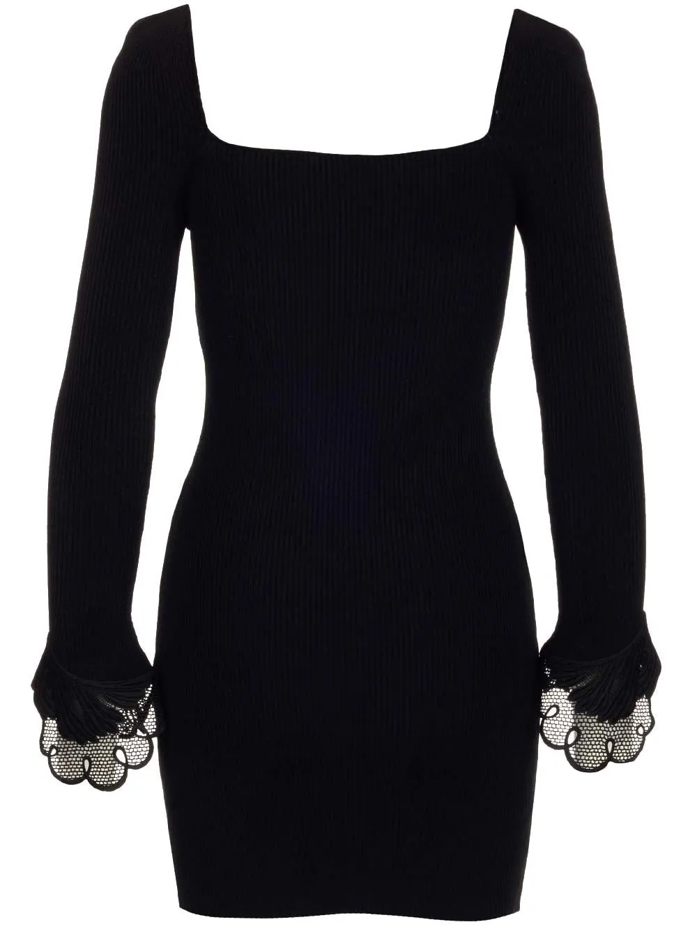 Self-Portrait Appliqu Detailed Long-Sleeved Dress