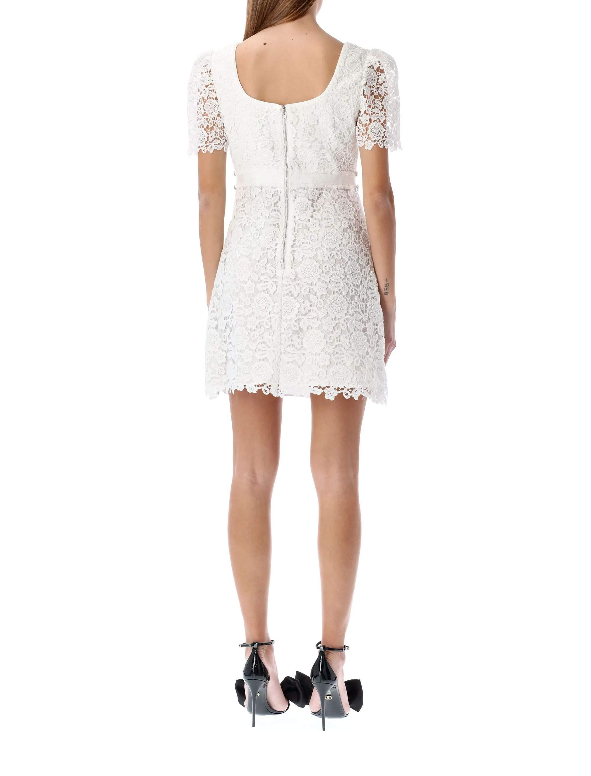 Self-Portrait Floral Detailed Mini Dress