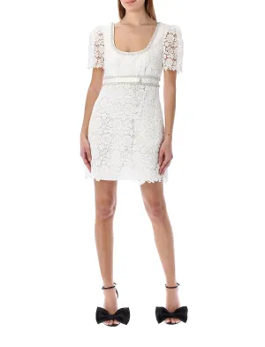 Self-Portrait Floral Detailed Mini Dress