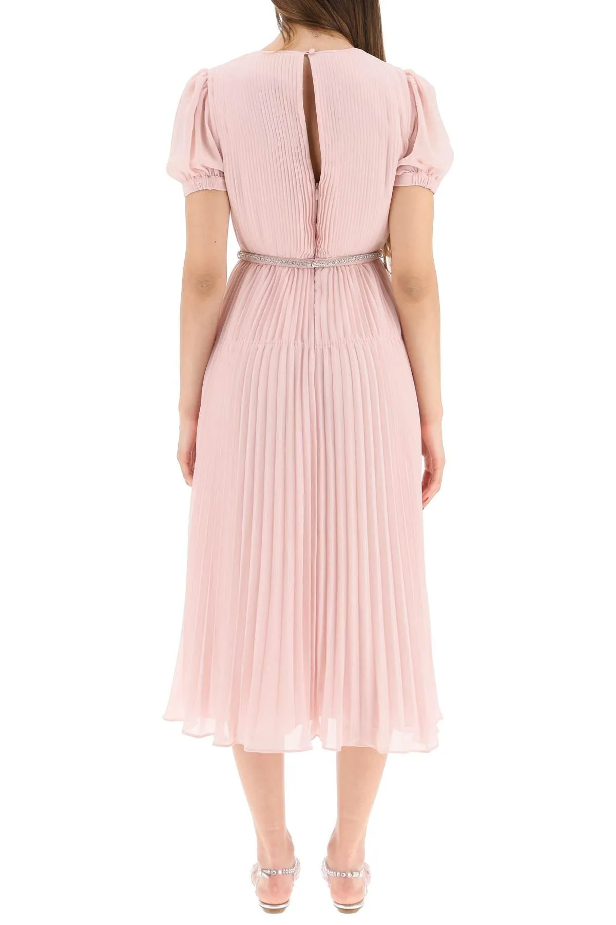 Self-Portrait Macrame Lace Detailed Midi Dress