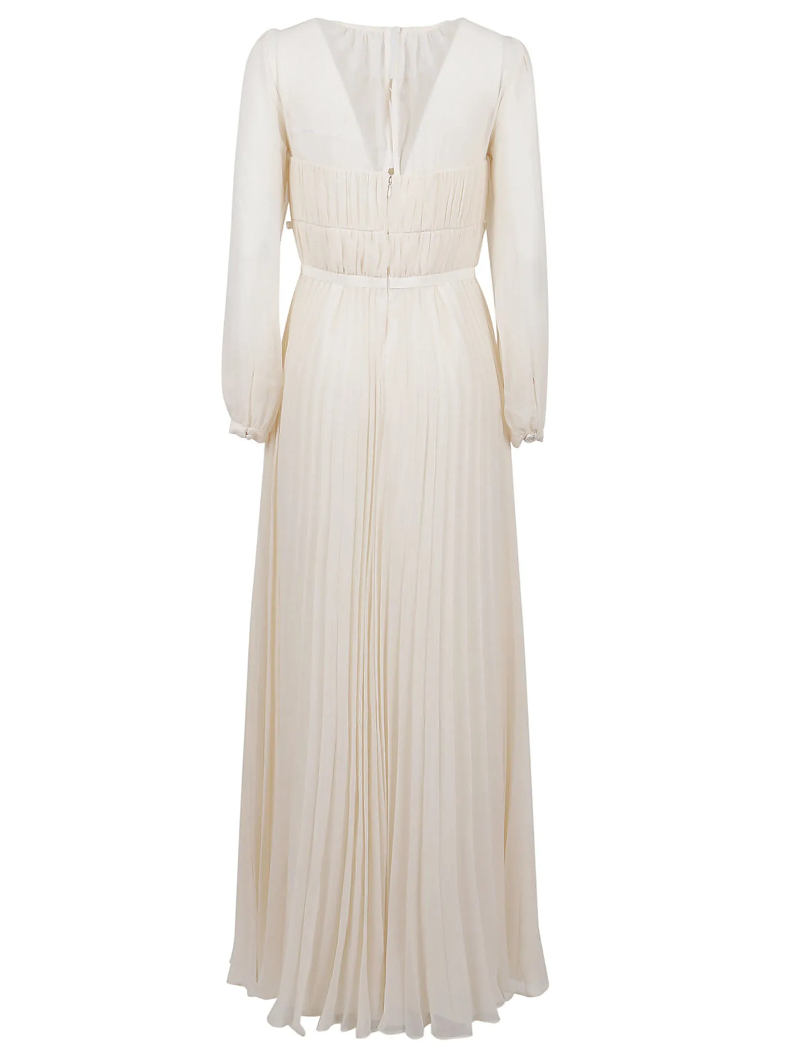 Self-Portrait Pleated Short Sleeved Midi Dress