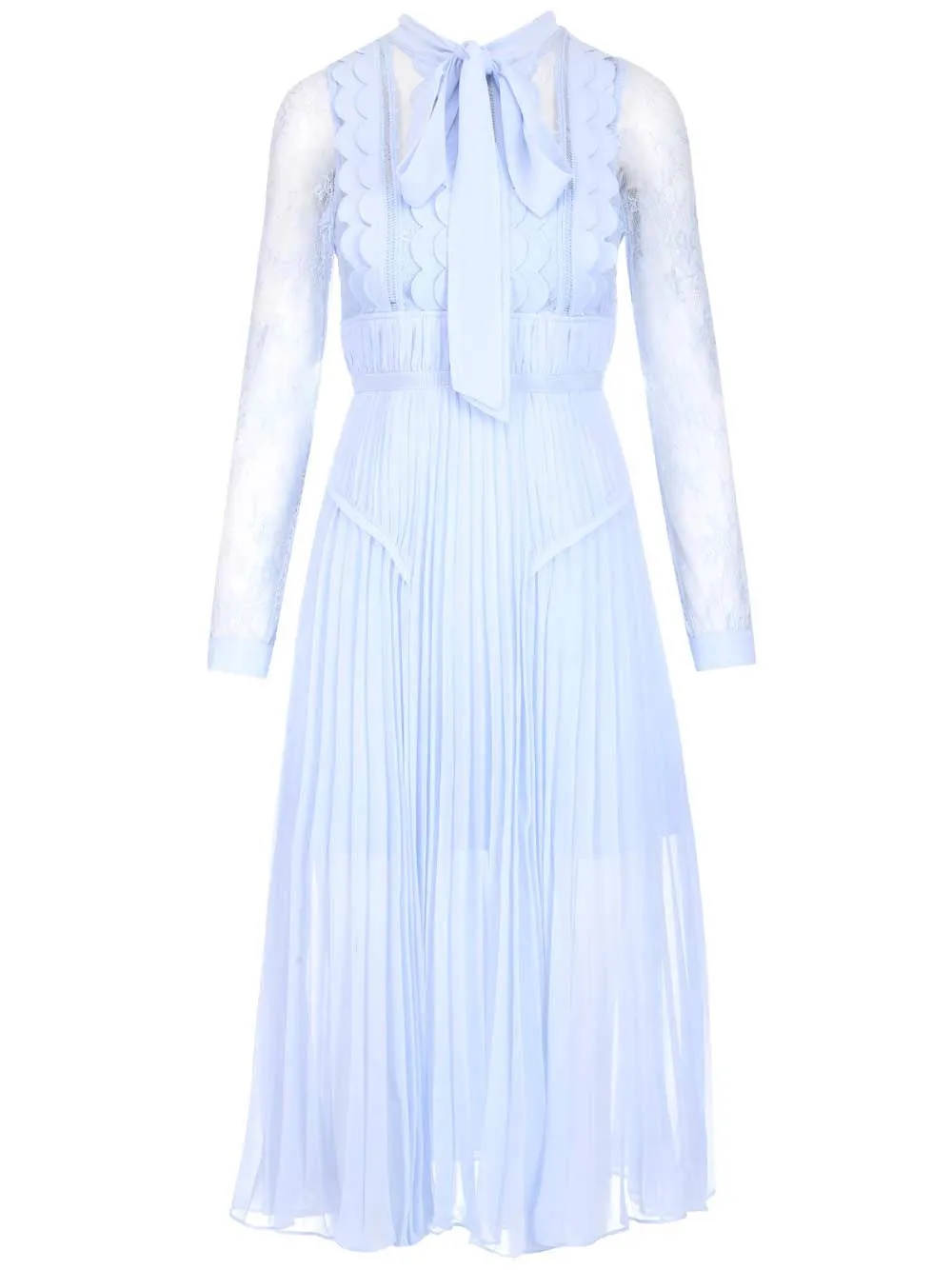 Self-Portrait Pussy Bow Midi Dress