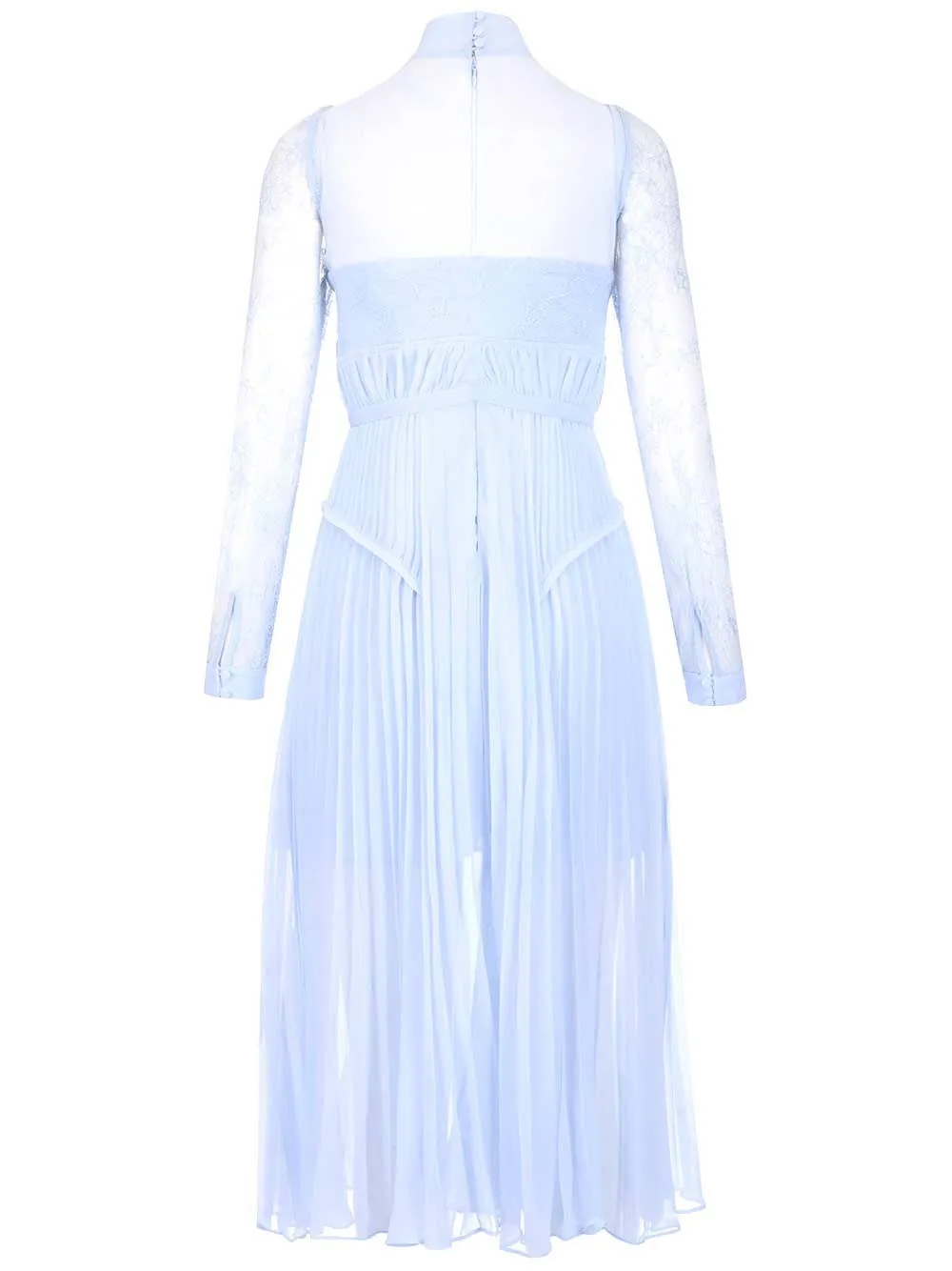 Self-Portrait Pussy Bow Midi Dress