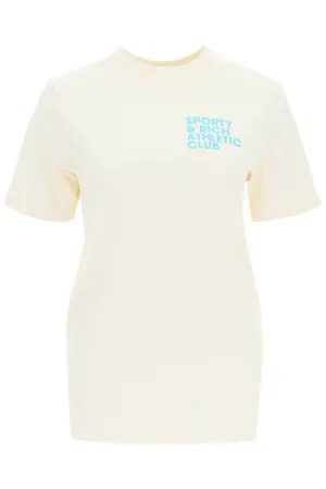 Sporty & Rich Slogan Printed Crewneck T-Shirt