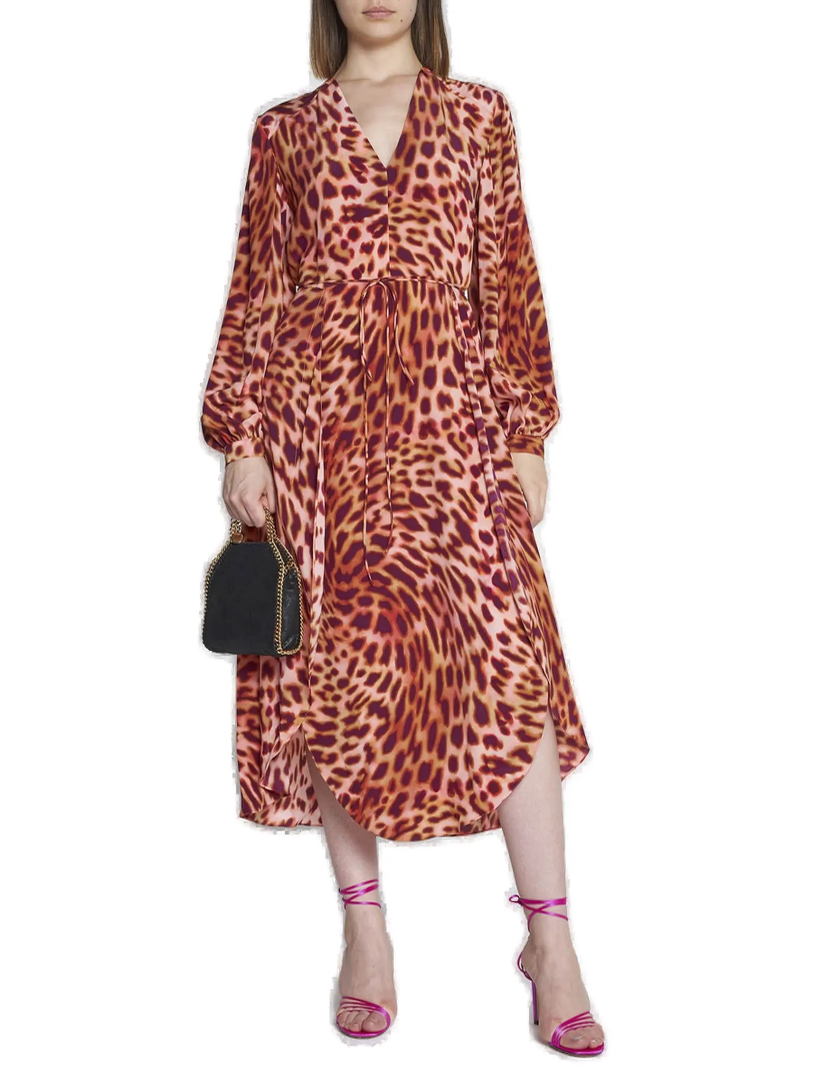 Stella McCartney Animal Print Tied Waist Dress
