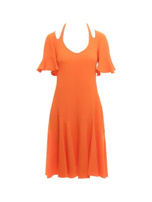 Stella McCartney Cut Out V-Neck Midi Dress