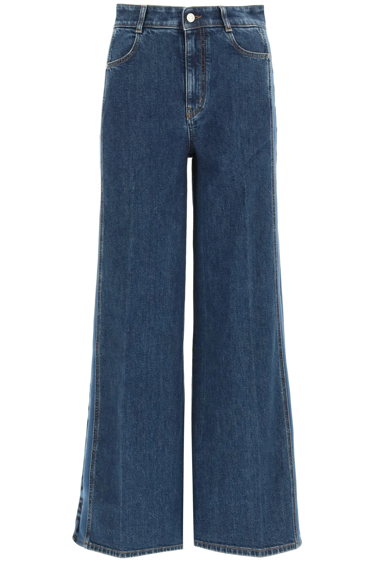 Stella McCartney Flared Rib Denim Pants