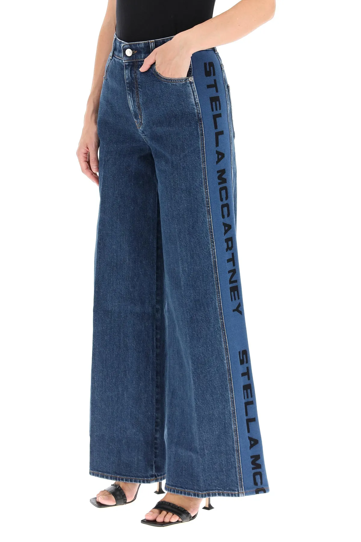 Stella McCartney Flared Rib Denim Pants