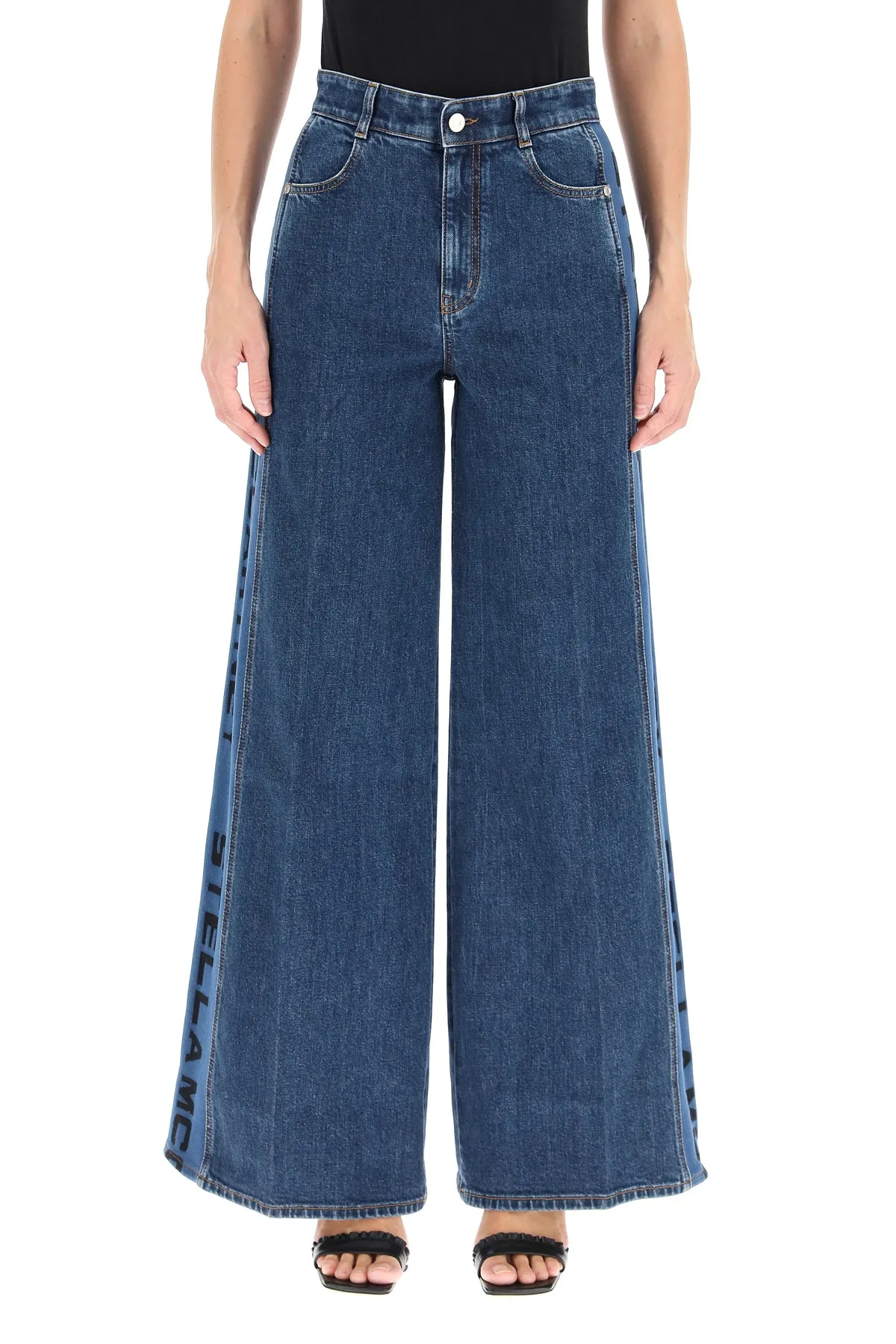 Stella McCartney Flared Rib Denim Pants