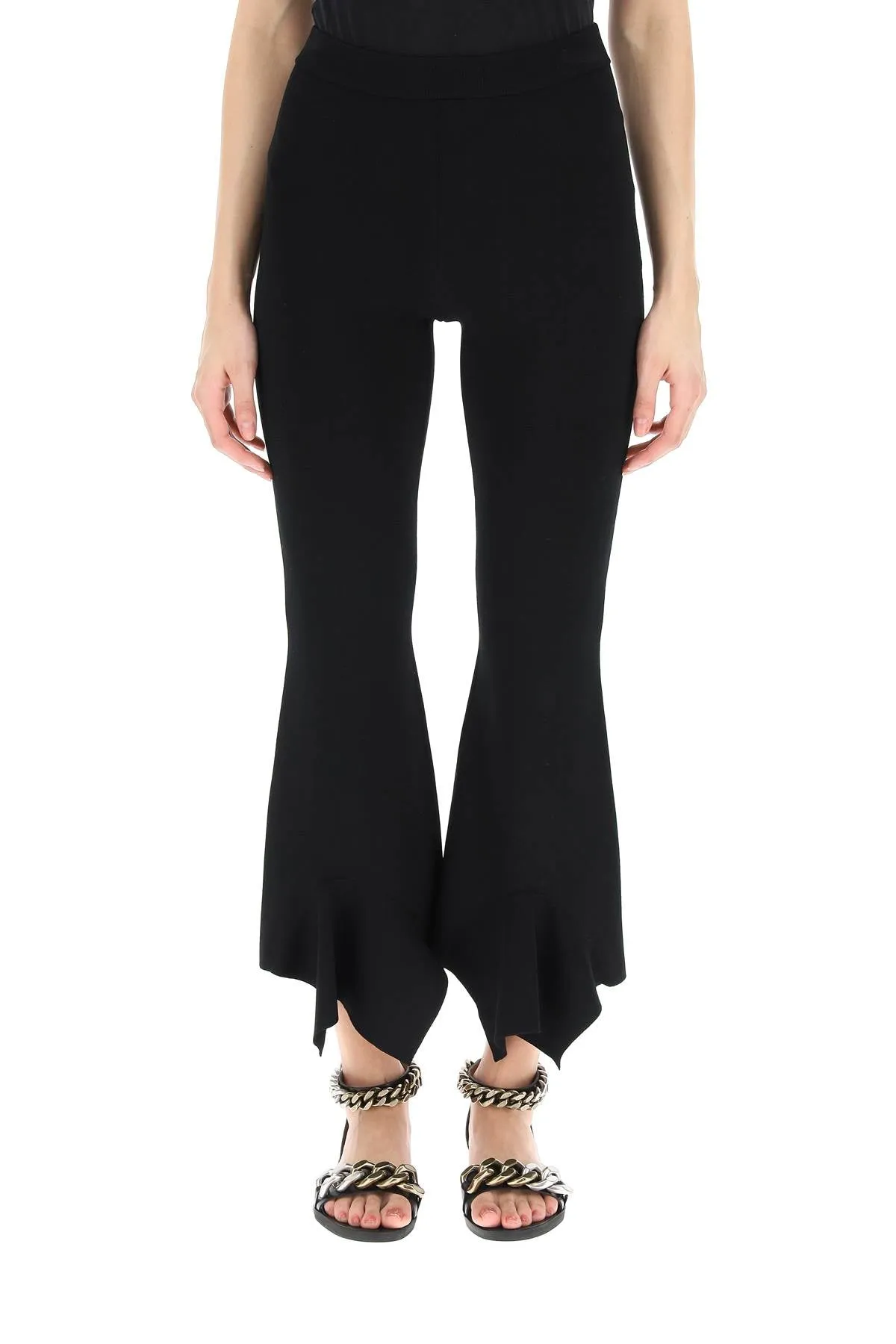 Stella McCartney High Waist Flared Ruffled Pants