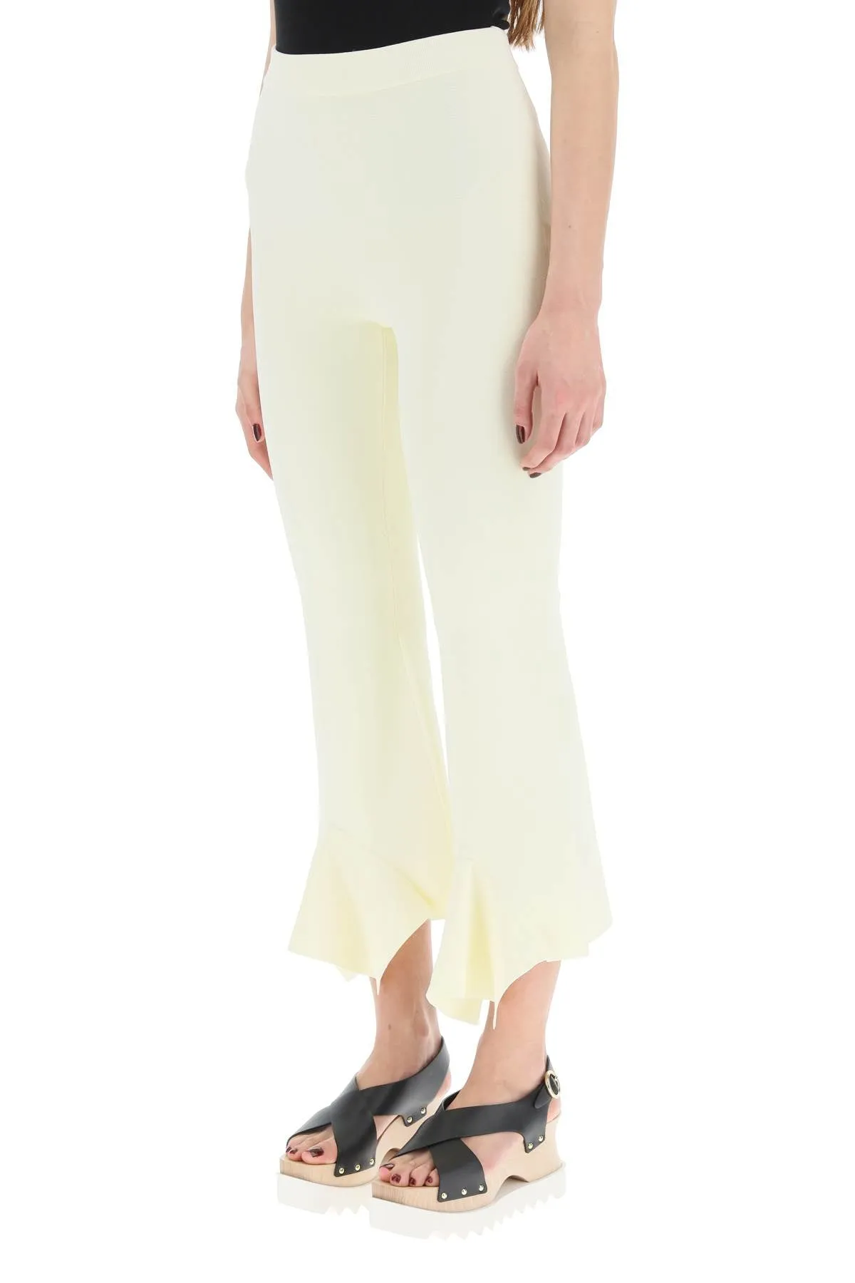 Stella McCartney High Waist Flared Ruffled Pants