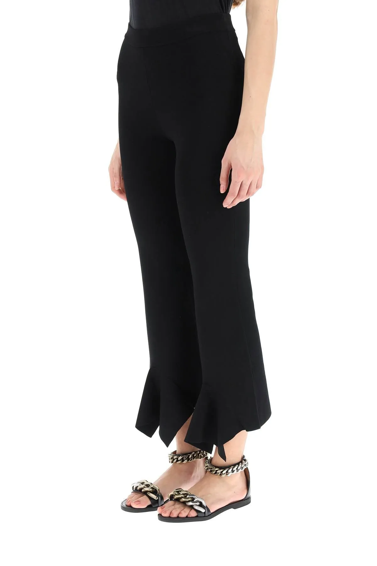 Stella McCartney High Waist Flared Ruffled Pants