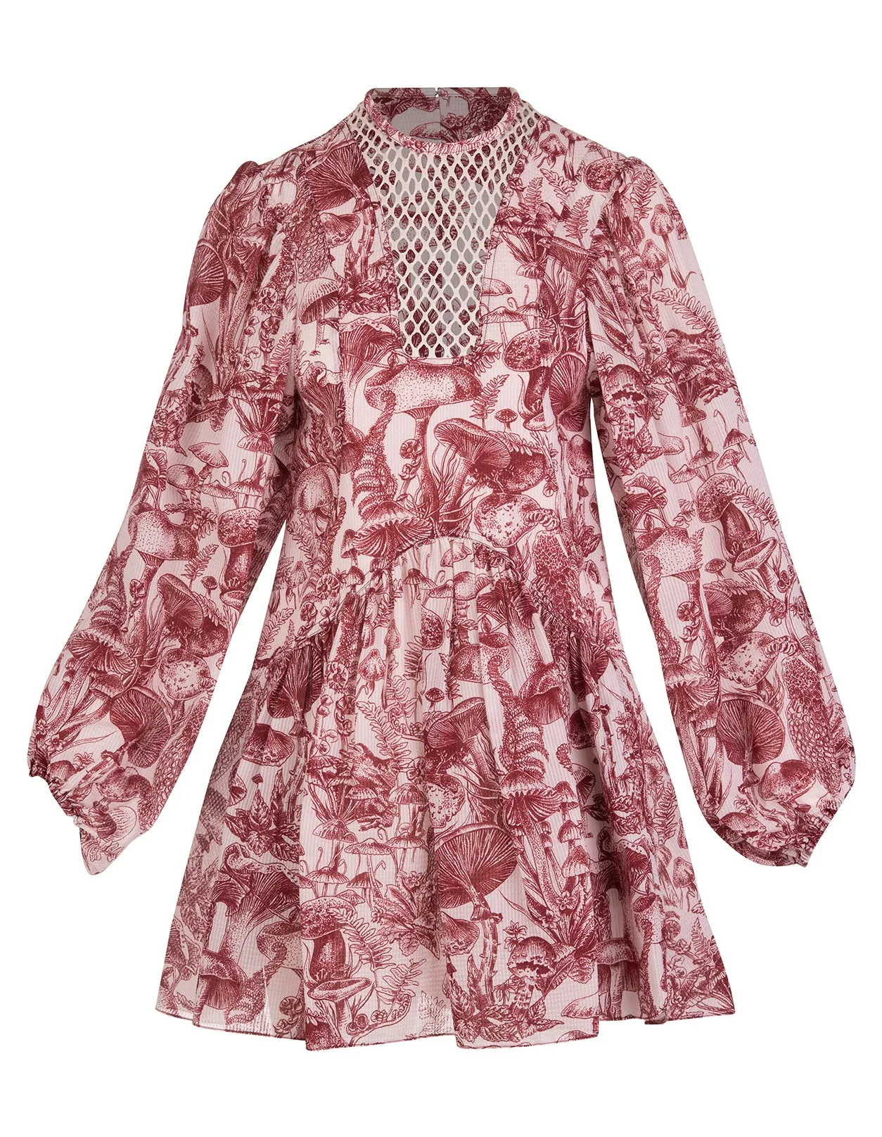 Stella McCartney Illustration Print Long Sleeved Mini Dress