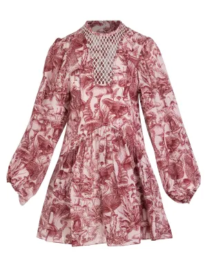 Stella McCartney Illustration Print Long Sleeved Mini Dress