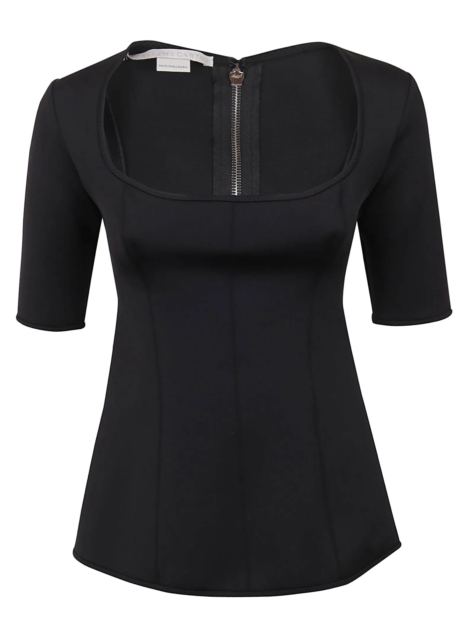 Stella McCartney Scoop Neck Zip-Up Top