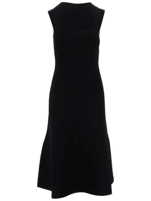 Stella McCartney Square-Neck Flared Midi Dress