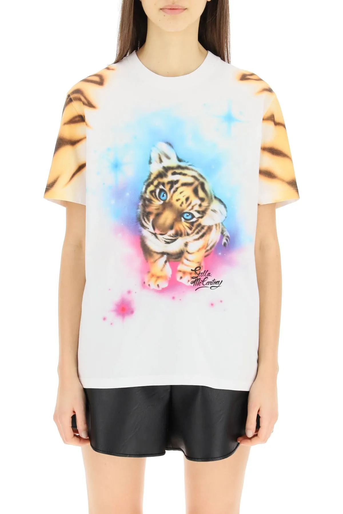 Stella McCartney Tiger Print Crewneck T-Shirt