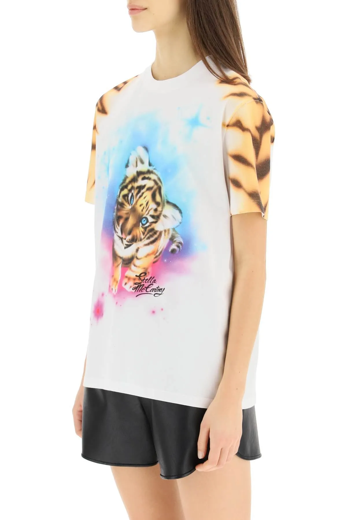 Stella McCartney Tiger Print Crewneck T-Shirt