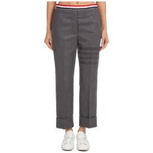 Thom Browne 4-Bar High-Waisted Pants