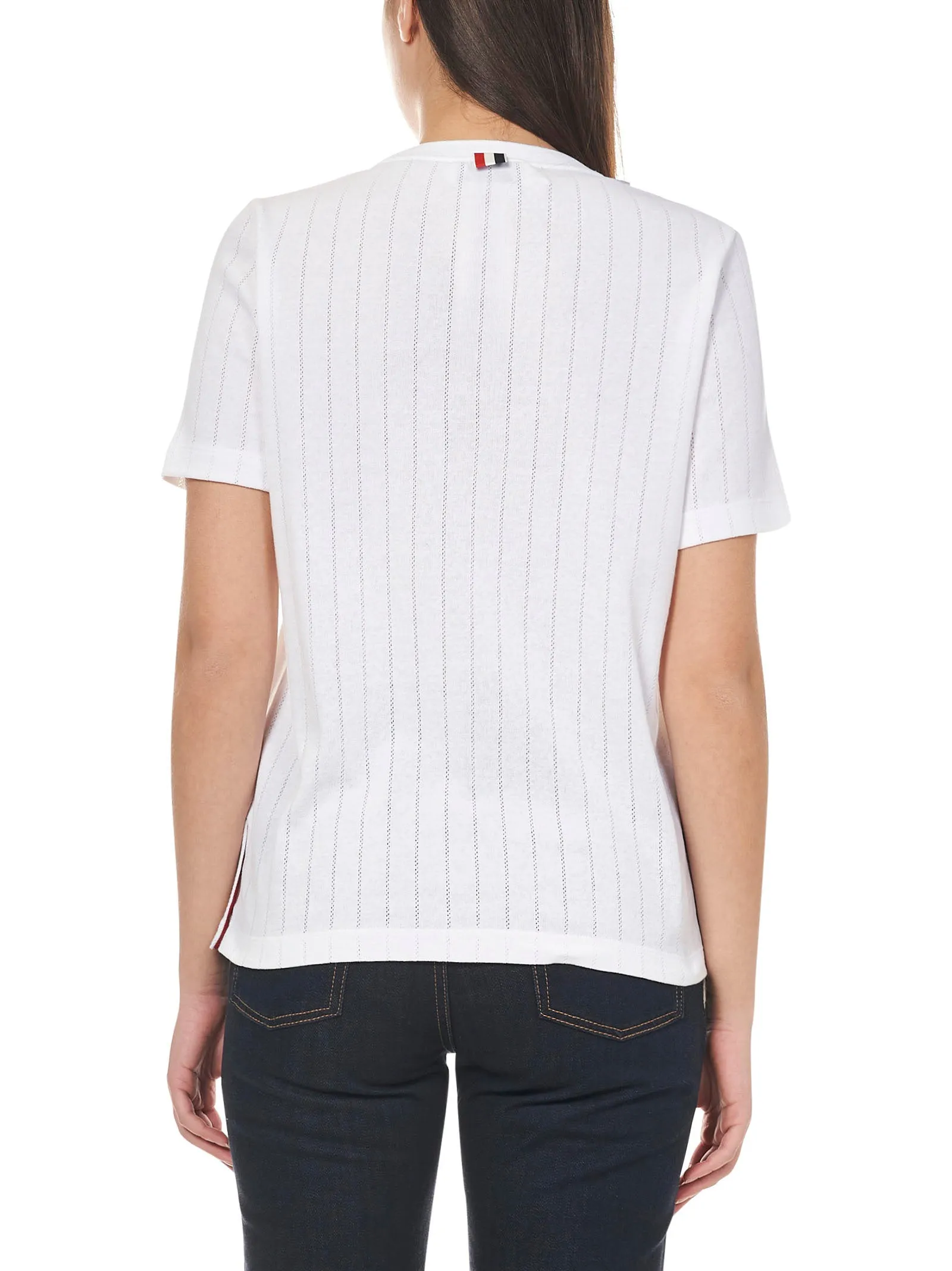Thom Browne Pointelle Crewneck Knitted Top