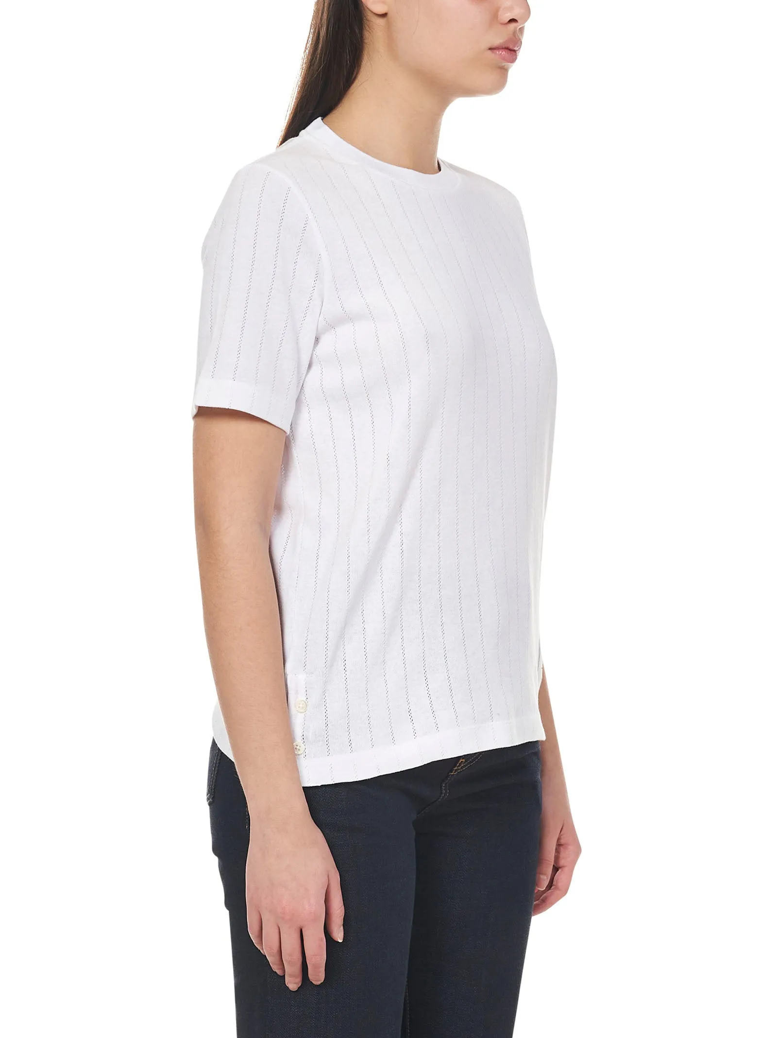 Thom Browne Pointelle Crewneck Knitted Top