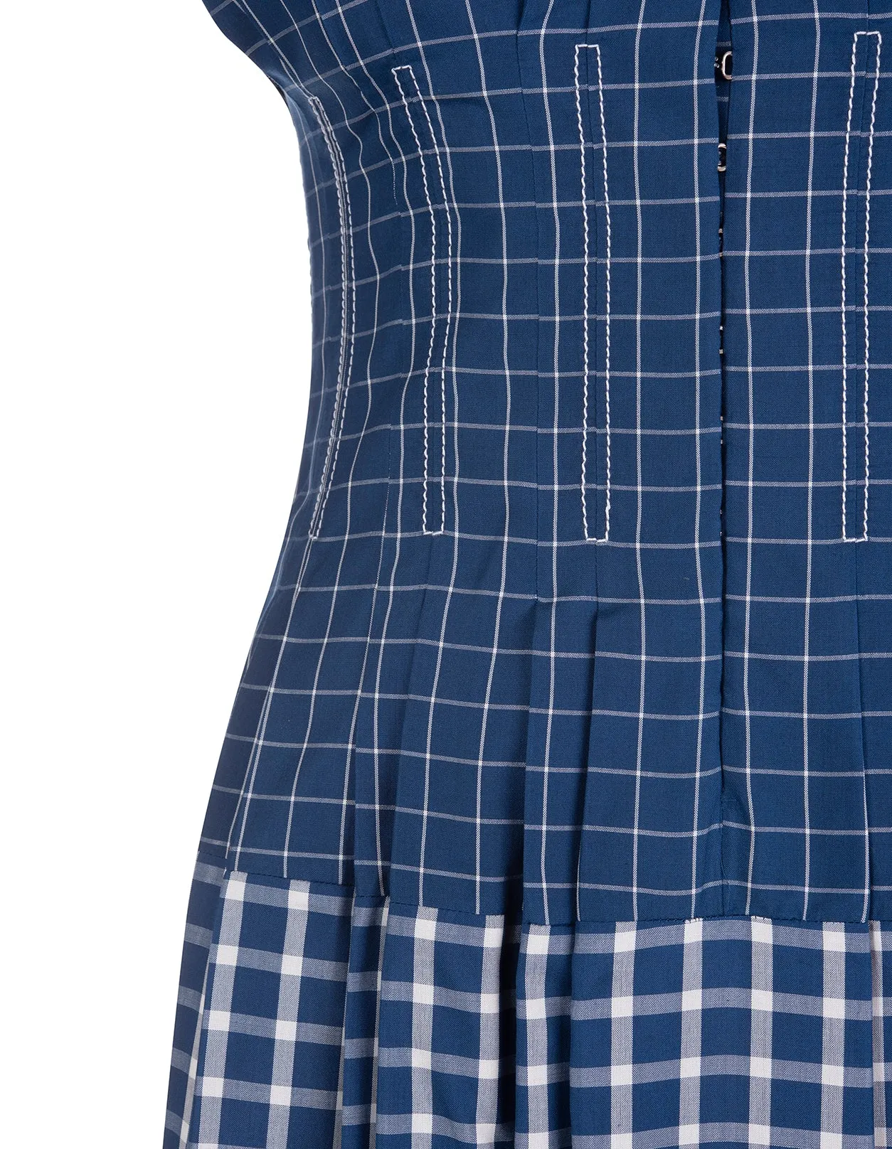 Tory Burch Checked V-Neck Midi Dress