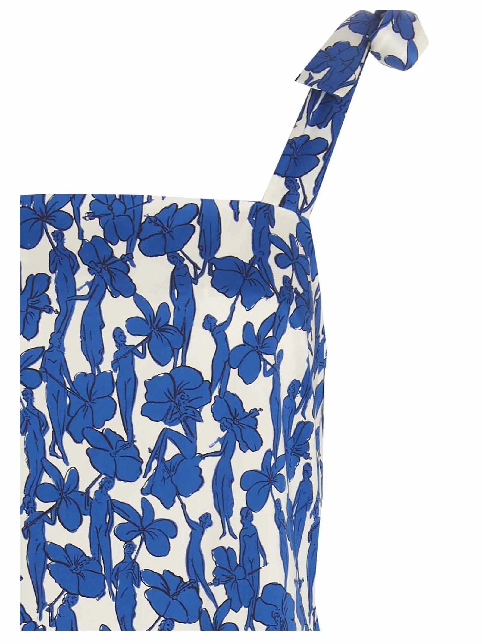 Tory Burch Drop Waist Tie-Shoulder Dress