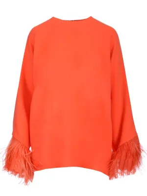Valentino Embroidered Cady Couture Top