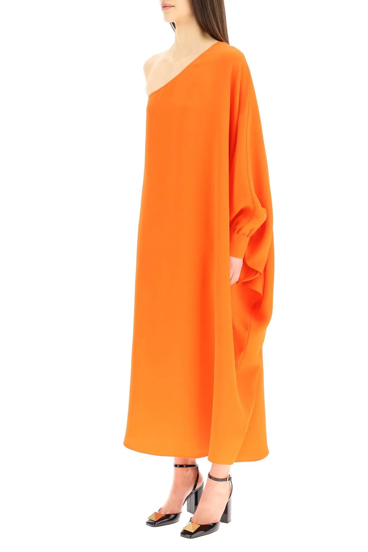 Valentino One-Shoulder Midi Dress